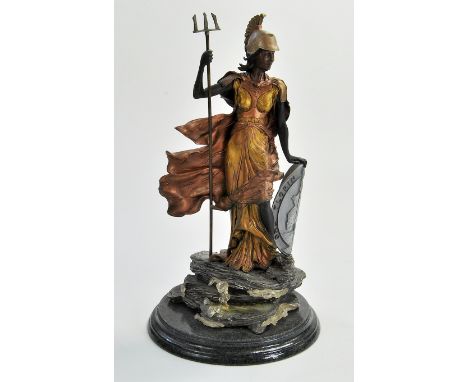 Impressive Female Statue Figure of Brittania, by the Royal Mint, Limited Edition of 2500. Generally good, some light damage t