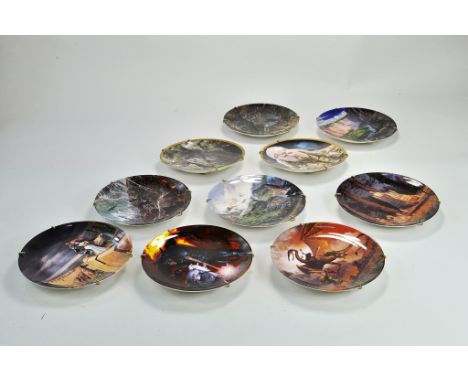 Lord of the Rings LOTR collectables comprising attractive collection of ten limited edition wall mountable plates. 