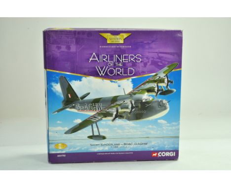 Corgi Diecast Model Aircraft comprising 1/144 No. AA31702 Short Sunderland BOAC. Appears complete with no damage, possibly re