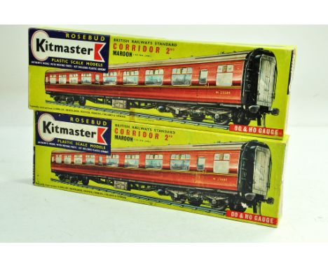 Duo of Kitmaster Corridor Composite Coaches. Unbuilt - Complete.