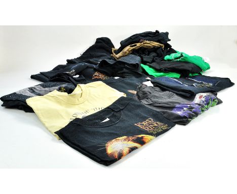 Lord of the Rings LOTR collectables comprising quantity of t-shirts inclusive of various films. Likely used, have been dry-cl