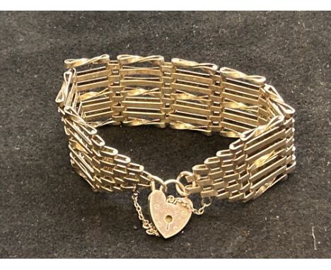 Silver gate 7 bar bracelet 