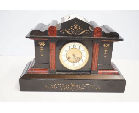 Belgium slate mantle clock - slate missing from top 0
