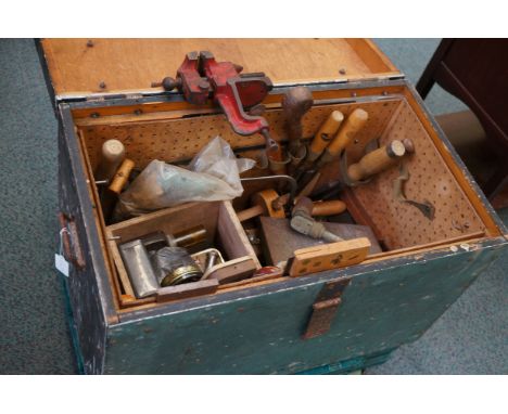 Large vintage tool chest & contents 