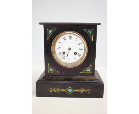 Belgium slate mantle clock 