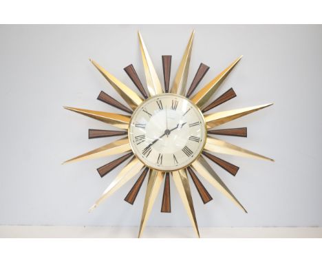 Retro Metamec sunburst clock 