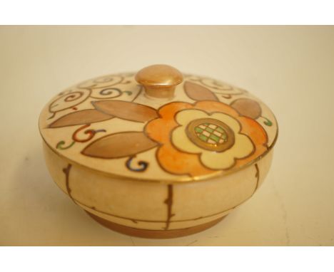 Charlotte Rhead Burleigh ware dish & cover tube line 