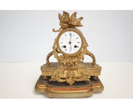 Early 20th century brass mantle clock