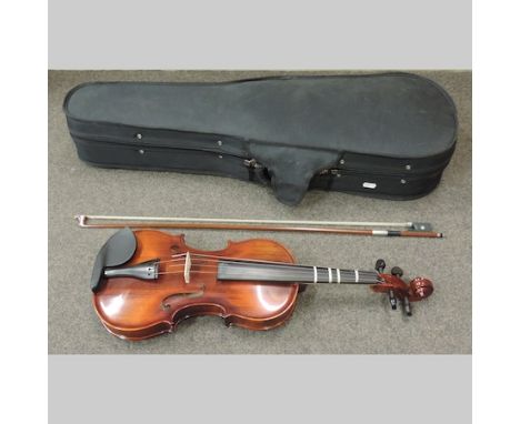 A violin, by Osztreicher, with bow, cased