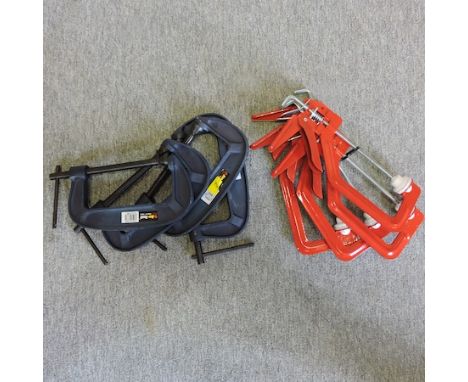 A set of speed cramps, together with a set of heavy duty cramps and a magnetic trailer light
