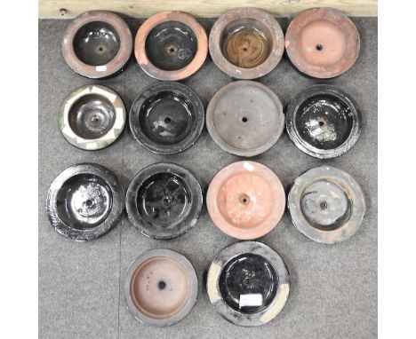 A collection of oil lamp bases, 18cm