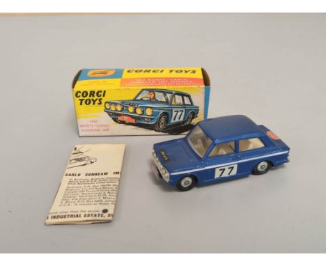 Corgi Toys- 1967 Monte-Carlo Sunbeam IMP no 340. Complete with original box and leaflet.&nbsp; 