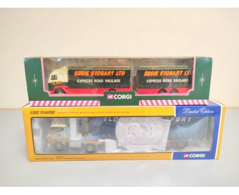 Corgi Toys- Two boxed model lorries comprising of an Eddie Stobart Volvo Short Wheelbase Lorry 59516 &amp; an Elddis Transpor