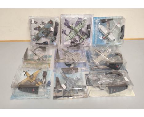 Box of nine Amer Com 1:72 scale boxed model aeroplanes. (9). 