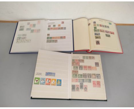 Three well filled postage stamp albums comprising of&nbsp; Commonwealth issues. To include an 1859 Sierra Leone six pence lil
