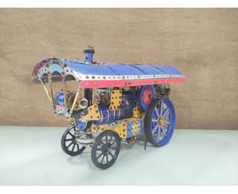 Meccano showman's traction engine entitled "Goliath, Amusements On Tour"&nbsp; H23, W43 