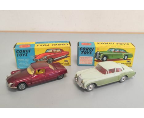 Corgi Toys- Two boxed model vehicles to include Bentley Continental Sports Saloon 224 &amp; Le Dandy Coupe 259 (2) 