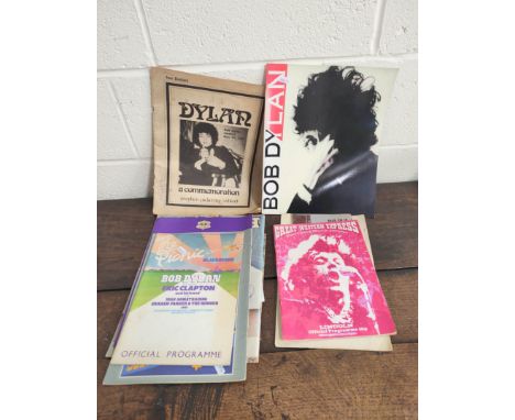 Bob Dylan memorabilia to include a 1971 commemorative programme, Bob Dylan &amp; Santana 1984 Europe tour etc.&nbsp; 