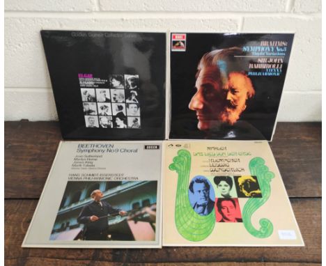 Collection of classical records to include Mahler Das Lied Von Der Erde on HMV gold label with booklet, Beethoven Symphony No