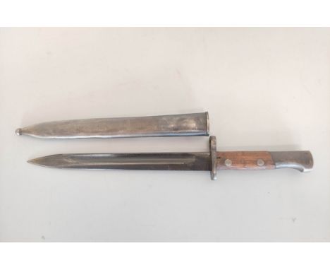 Yugoslavia post WW2 M48 bayonet with steel scabbard. 