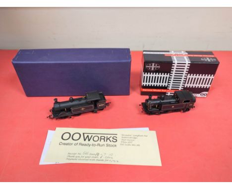 Two boxed 00 gauge model trains comprising of a Kernow Model Rail Centre BR Adams O2 Tank K2103 &amp; a OO Works BR Wainwrigh