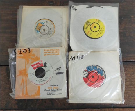 Collection of rare singles to include The Melodians Round and Round on Punch, Slickers St.Jago De La Vega on Afrik, Harry J A