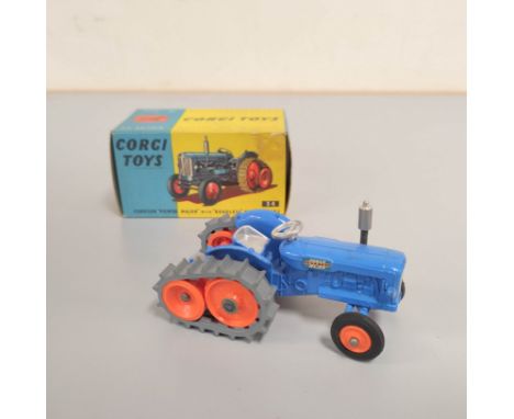 Corgi Toys- Fordson Power Major tractor with Roadless Half Tracks no 54. Complete with box. 