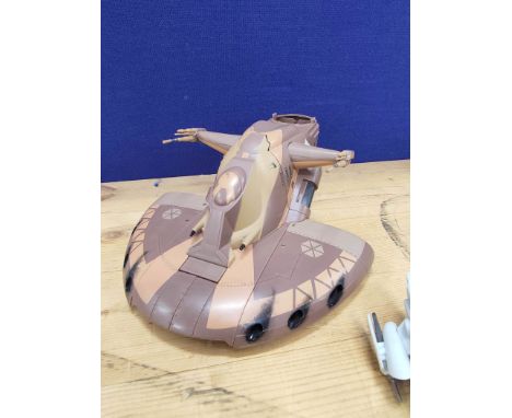 Star Wars - Group of thirteen model vehicles comprising of five Speeder Bikes, Republican Gunship &amp; various transporters.