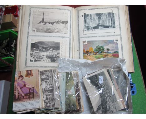 An Albums and Over One Hundred and Twenty Loose Early XX Century Picture Postcards, to include topographical views, Comic, Lo