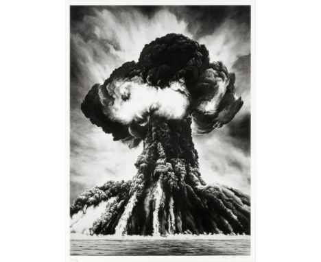 Robert Longo (1953 New York) (F)'Russian Bomb', Pigmentdruck auf Velin, 50 cm x 40 cm Plattenmaß, 58 cm x 43 cm Sichtmaß, sig