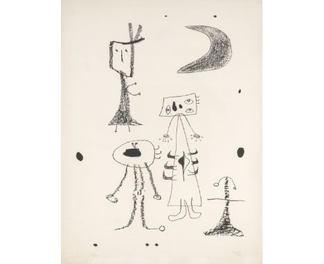 Joan Miró (1893 Barcelona - 1983 Palma de Mallorca) (F)'Les Femmes' (Frauen), Lithografie auf Bütten, 65,5 cm x 50 cm Blattma