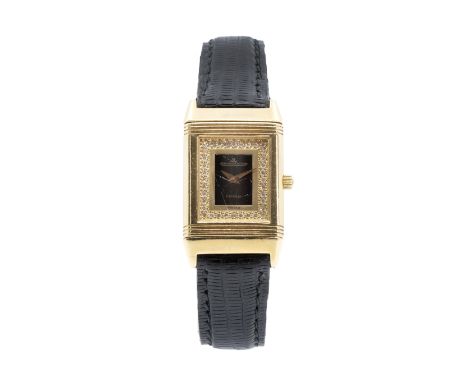 Jaeger LeCoultre Reverso Classic MonofaceSchweiz, Quarzwerk, Gehäuse-Nr. 1690965, patentiertes Wendegehäuse, Zifferblatt mit 