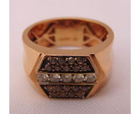 14ct yellow gold and diamond ring, approx total weight 10.6g