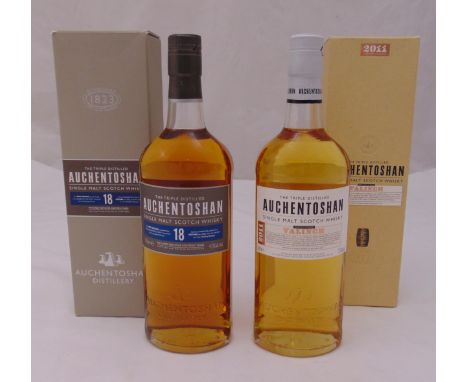Auchentoshan 18-years old single malt Scotch whisky 75cl and Auchentoshan Valinch 2011 release single malt Scotch whisky 75cl