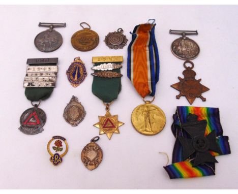 A quantity of WWI medals attributed to 2504 Pte H. Chamberlain E. Surr. R. and 21183 Pte W. E. Chamberlain E. Surr R. and oth