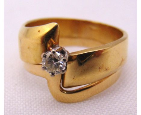 18ct gold and diamond solitaire ring, approx total weight 7.7g