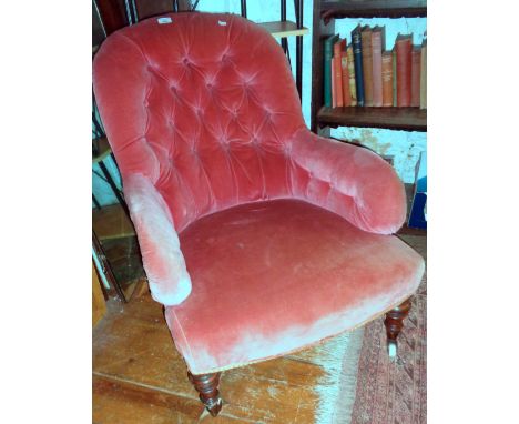 Victorian button back armchair