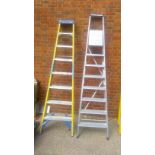 Werner 7-step step ladder and a Youngman 7-step ladder