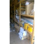 Contents of container - 110 & 240 volt cable, switches, sockets, LED lights, data cable, spot