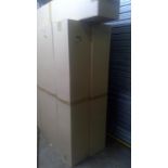 9 x New boxed four door lockers (NB. No keys, locks are numbered 50)
