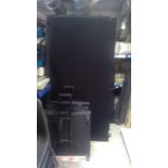 Quantity of black display board complete with carry cases. Trollies etc, each board 6 x 4 approx.