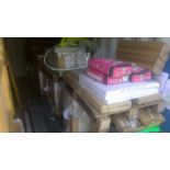 Contents of right and side of container to include assortment of various types and sizes of floor
