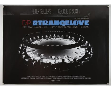 Dr. Strangelove or: How I Learned to Stop Worrying and Love the Bomb (R-2019) 4K Restoration British Quad film poster, rolled