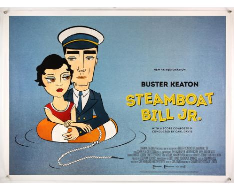Steamboat Bill Jr. (R-2015) Park Circus British Quad film poster, rolled, 30 x 40 inches. 
