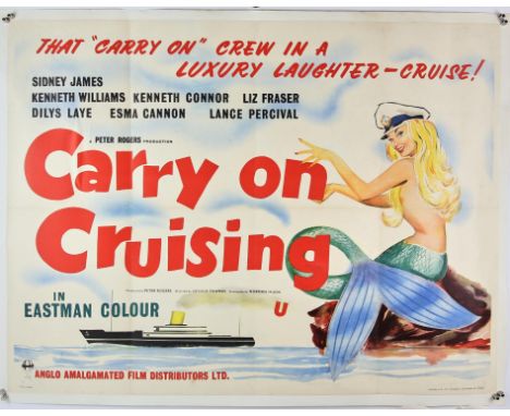 Carry on Cruising (1962) British Quad film poster, conservation backed, 30 x 40 inches.Condition Report:  Very good condition