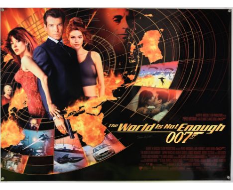 James Bond The World Is Not Enough (1999) British Quad film poster, signed by Brian Bysouth, rolled, 30 x 40 inches. Provenan