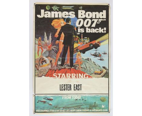 James Bond - The Living Daylights Video door panel poster and a James Bond is Back poster, both rolled (2). 