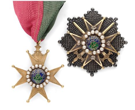 A first class order of the Durrani Empire, Afghanistan, circa 1839-42,Comprising a medal and star, the star with an overlaid 