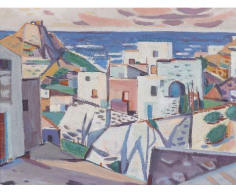   Harm Lichte  1900 Vastorf/Lüneburg - 1957 Hannover - "Ciglio - Ischia" - Öl/Lwd. 64 x 85,5 cm. Sign. und dat. r. u.: Lichte