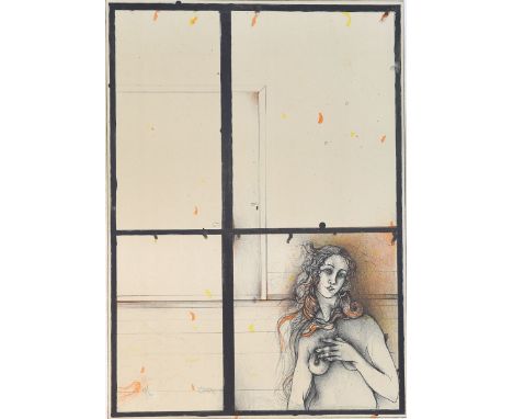   Bruno Bruni  1935 Gradara - lebt und arbeitet in Hamburg - Venus - Farblithografie/Papier. 49/100. 70 x 50 cm (Druck- und B